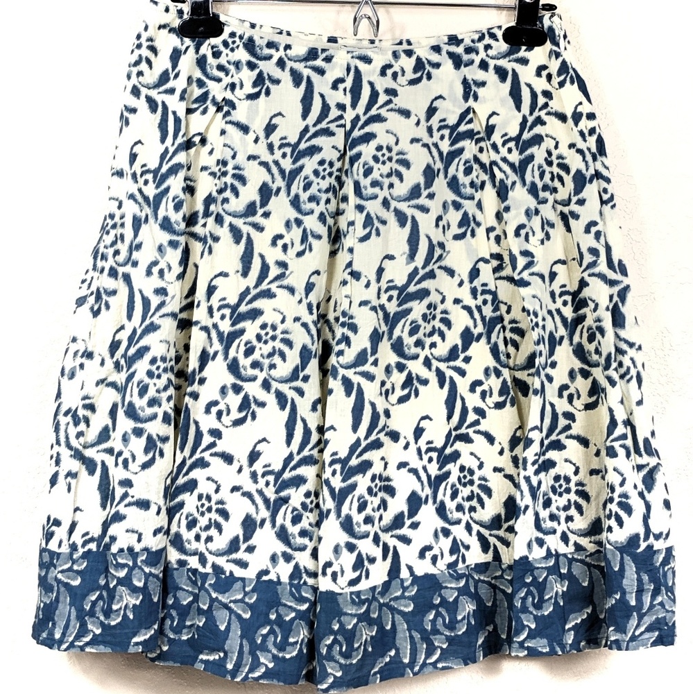 Anthro Odille Colorblock Printed Pleated Skirt A15